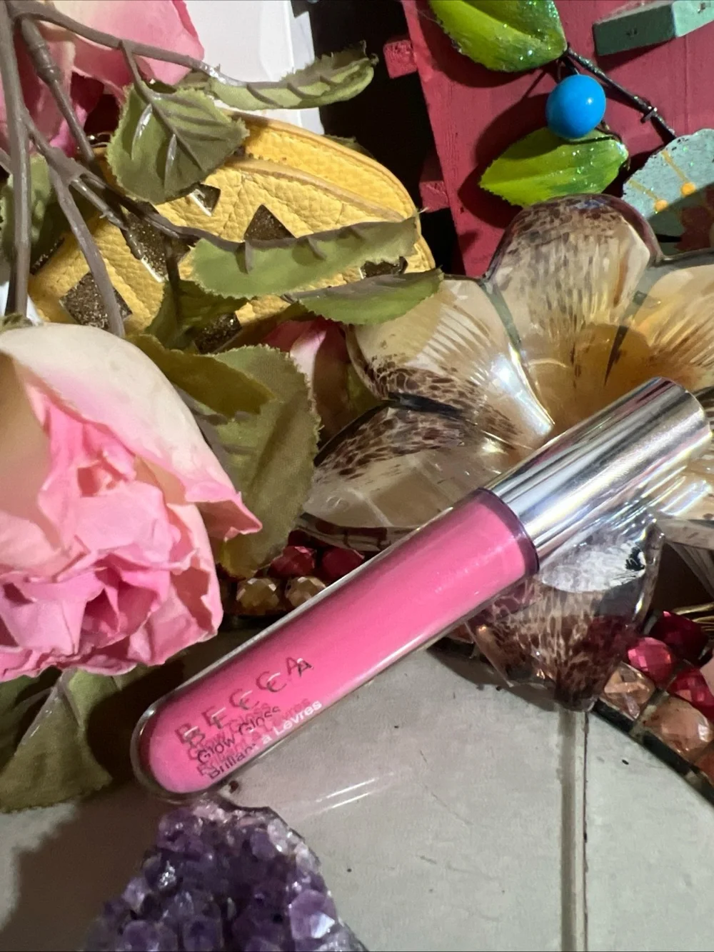 BECCA Pink Cream Gloss — Luminous Bubblegum Pink CAMELLIA shiny